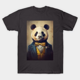 Mr Dapper Panda Bear T-Shirt